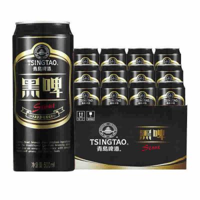 TSINGTAO/青岛啤酒黑啤易拉罐500ml*12/听装青岛整箱