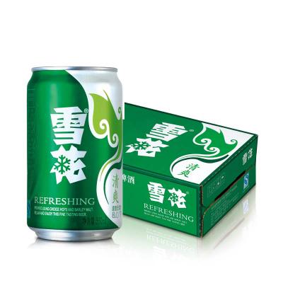 雪花啤酒清爽8度 拉罐 330ml*24听啤酒整箱24瓶啤酒雪花啤酒